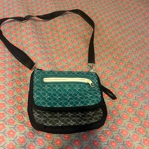 Sherpani Teal and Black Crossbody Bag